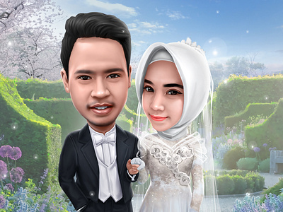 Wedding caricature