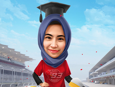 Graduation gift animation branding caricatur caricature comic design graduation graphic design illustration karikatur logo ui