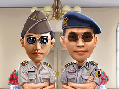 Police caricature animation branding caricatur caricature comic design digitalcaricature graphic design illustration karikatur logo ui