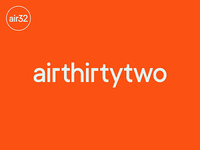 Air32 branding design logo logotype minimal modern monogram simple wordmark
