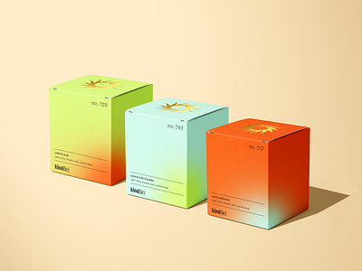 Packaging Design for Kind(le) box design brand design branding candle packaging gradient logo design minimal modern packaging packaging design