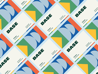 Base Business Cards business card design geometric logo modern pattern wordmark