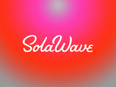 SolaWave Wordmark brand design branding gradient logo logotype minimal modern script simple skincare wordmark