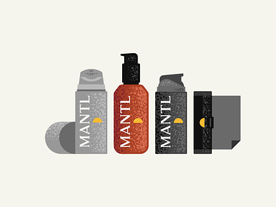 MANTL Product Illustrations bottle geometric illustration illustrations modern product skin care skincare texture