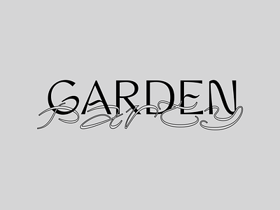 Garden Party logo logotype minimal modern script simple wordmark
