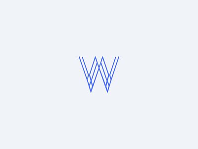 02 Wanderer geometric lines logo logomark minimal modern monogram monoline w