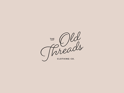 05 Threads feminine logotype minimal script simple vintage wordmark