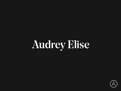 Audrey Elise font logo logotype modern serif simple wordmark