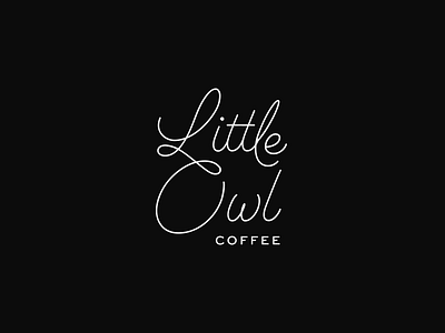 Little Owl coffee ligature logo monoline script