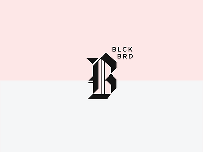 BLCK BRD b blackletter logo monogram