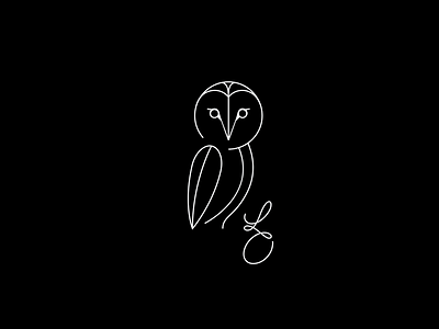 Little Owl lo logo logomark minimal modern monogram monoline owl simple
