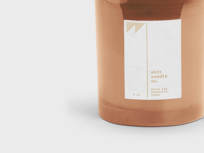 Whit Candle Co. Label Design candle label logo minimal typography w