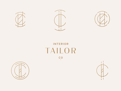 Interior Tailor Co. Monogram c co delicate feminine i itc logo monogram monoline t