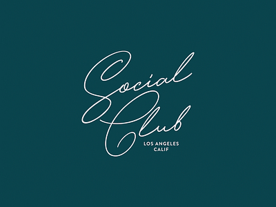 Social Club logo logotype script wordmark