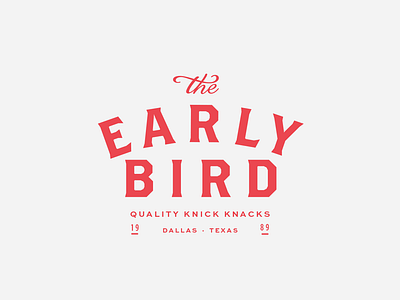 The Early Bird lockup logo logotype retro script type typography vintage