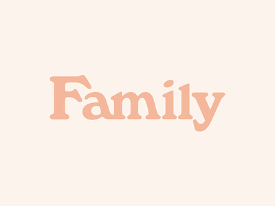 Family cooper ligature logotype logotypedesign minimal modern nude retro serif simple tan wordmark