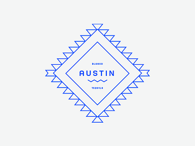 Austin badge geometric logo monoline simple