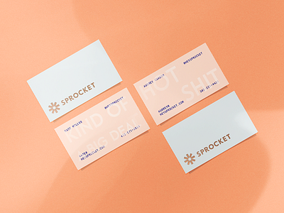 Sprocket Business Cards business cards collateral collateral design logo modern simple spot gloss