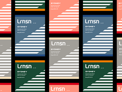 Lrnsn Poster brand identity branding design colorful cycling design geometric graphic lines logo modern simple stripe
