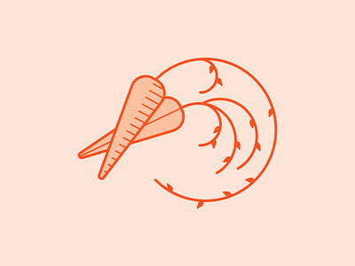 Tasty & Free branding carrot circle circle logo design geometric logo logo icon logomark minimal modern simple