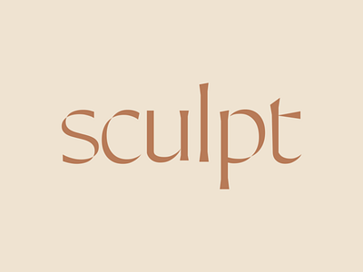 Sculpt Logo design fitness logo logotype modern simple wordmark