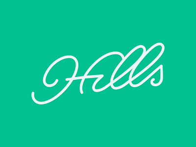 Hills logo logotype minimal modern monoline script script logo simple wordmark