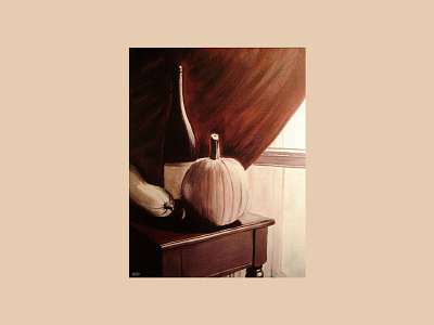 Wine and pumpkins acrylic acrylic painting art burgundy canvas drawing maroon painting pumpkin still life wine