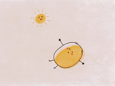 Soaking up the Imaginary Sun drawing ideas illustration illustrator sketch spring sun