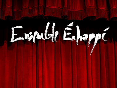 Calligraphic Title & Curtain brush calligraphy curtain ensemble music paint paintbrush theater