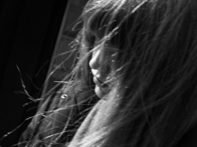 Distant Girl black and white distance expression girl hair lips long hair love photography sadness wind youth