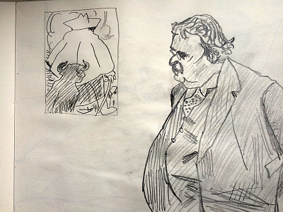 G.K. Chesterton adventure belly drawing gratitude life living pencil suit
