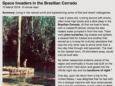 Space Invaders in the Brazilian Cerrado