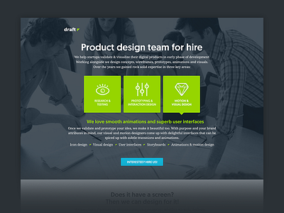 Draft agency design mobile web website