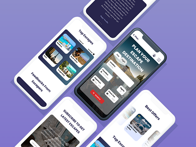Escape Plan - Responsive Website figma flight booking holiday booking hotel reservation mobile responsive design ui ux web design website