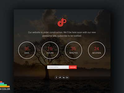 Dawn - Coming Soon Psd Template coming soon psd landing page psd.
