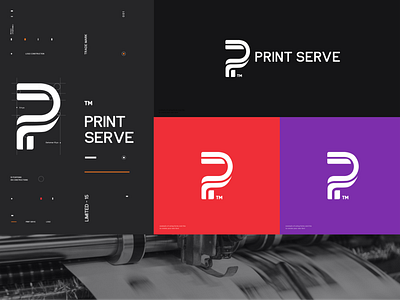 Print Serve Logo branding graphic design logo ui