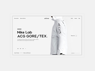 Nike / ACG concert redesign uidesign uiux web design webdesign website white