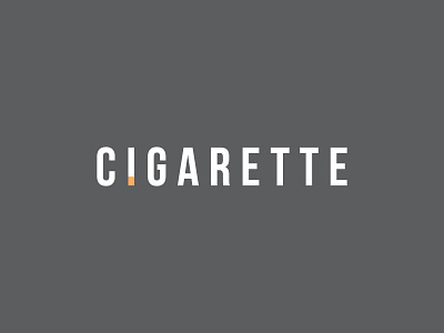 Cigarette cigarette icon identity lettering logo mark negative space simplicity symbol
