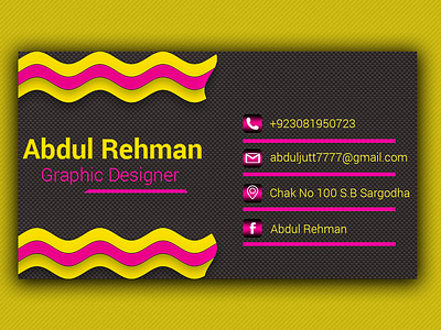 Visiting card design