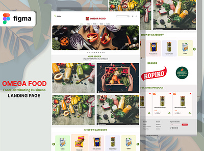 Omega Food Landing Page animation branding design destop graphic design hard illustration logo ui vector