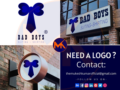 BAD BOYS (SUITING SHIRTING) LOGO DESIGN branding graphic design logo