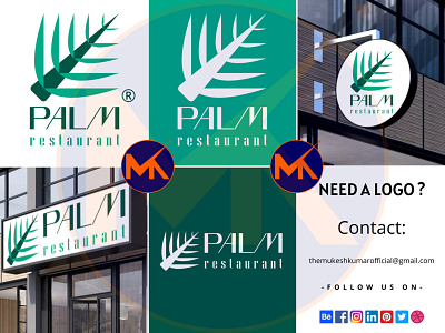 PALM RESTAURANT LOGO DESIGN branding graphic design logo