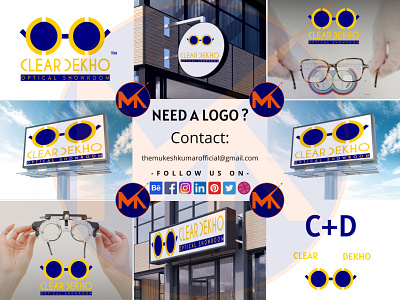 CLEAR DEKHO (OPTICAL SHOWROOM) LOGO DESIGN branding design graphic design icon logo