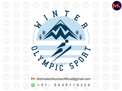 WINTER OLYMPIC SPORT BADGE branding design graphic design icon logo vector