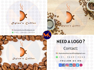 DYLAN'S COFFEE (COFFEE SHOP LOGO DESIGN) branding design graphic design icon logo vector