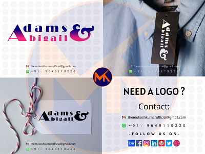 ADAMS & ABIGAIL (FASHION BRAND WORDMARK LOGO DESIGN)