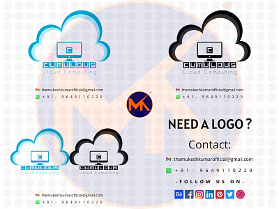 CLOUD COMPUTING LOGO DESIGN branding design graphic design icon logo vector