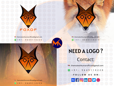 FOXOF (FOX LOGO DESIGN) branding design graphic design icon logo vector