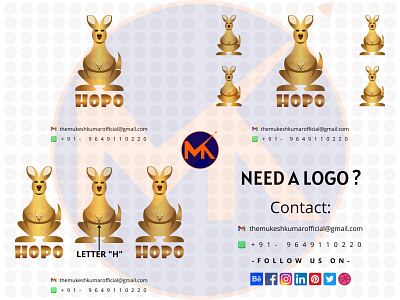 HOPO (KANGAROO LOGO DESIGN) branding design icon logo vector