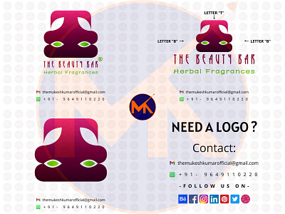 THE BEAUTY BAR – HERBAL FRAGRANCES (PERFUME LOGO DESIGN) branding design icon logo vector